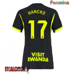 Atletico Madrid David Hancko #17 Seconda Maglia Femmina 2026-27 Manica Corta